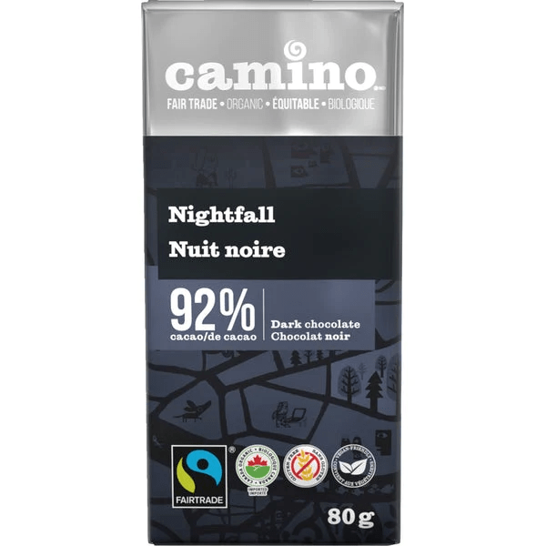 CAMINO Épicerie Chocolat nuit noire 92% bio 80g