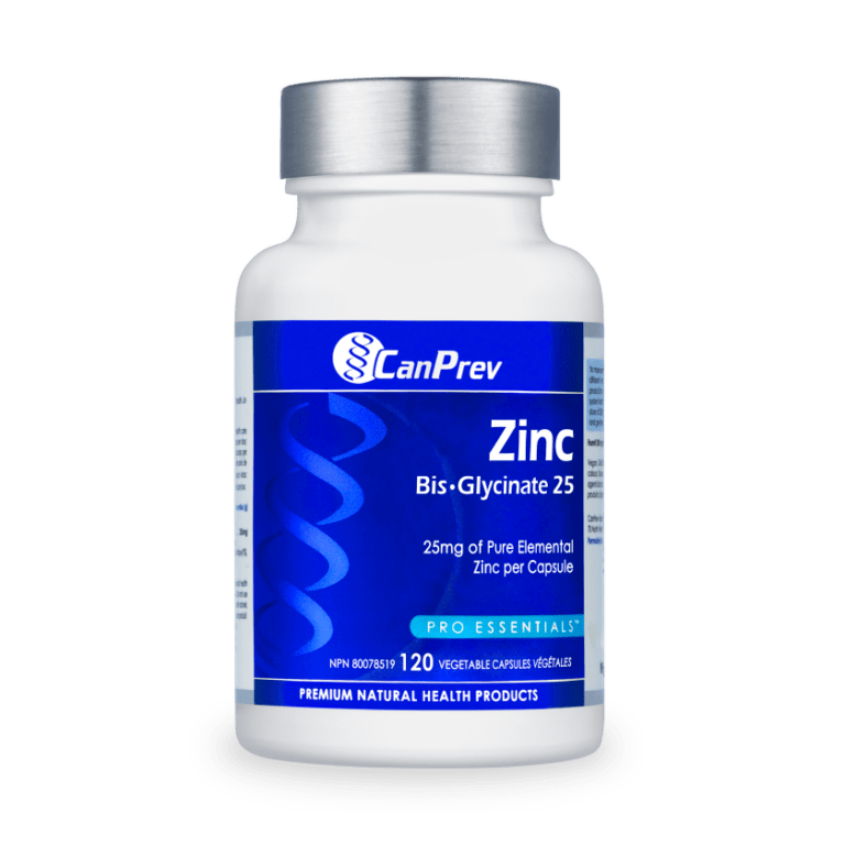 CANPREV Suppléments Zinc Bisglycinate 25 120vcaps