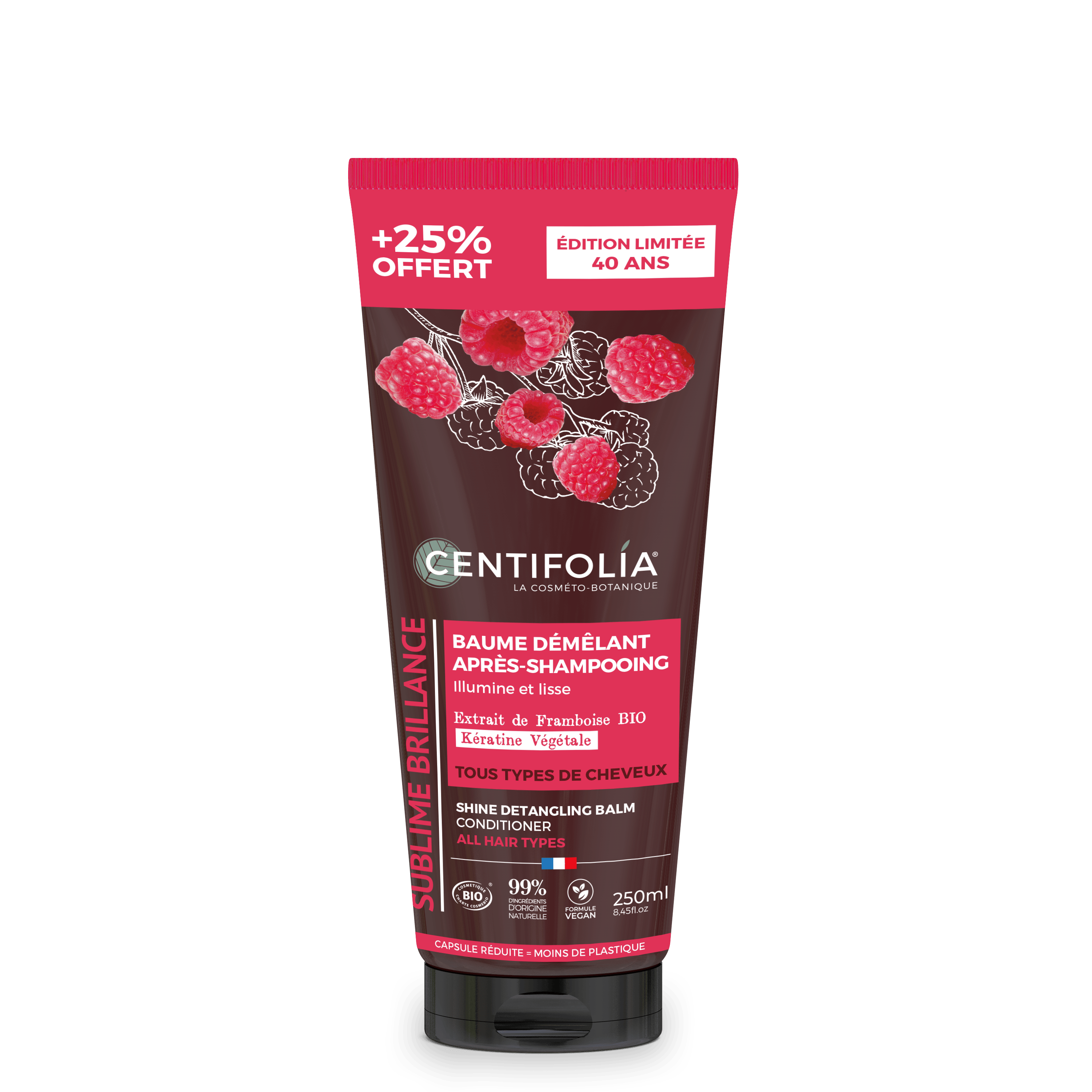 CENTIFOLIA Soins & beauté Baume démêlant après-shampooing (framboises)  250ml
