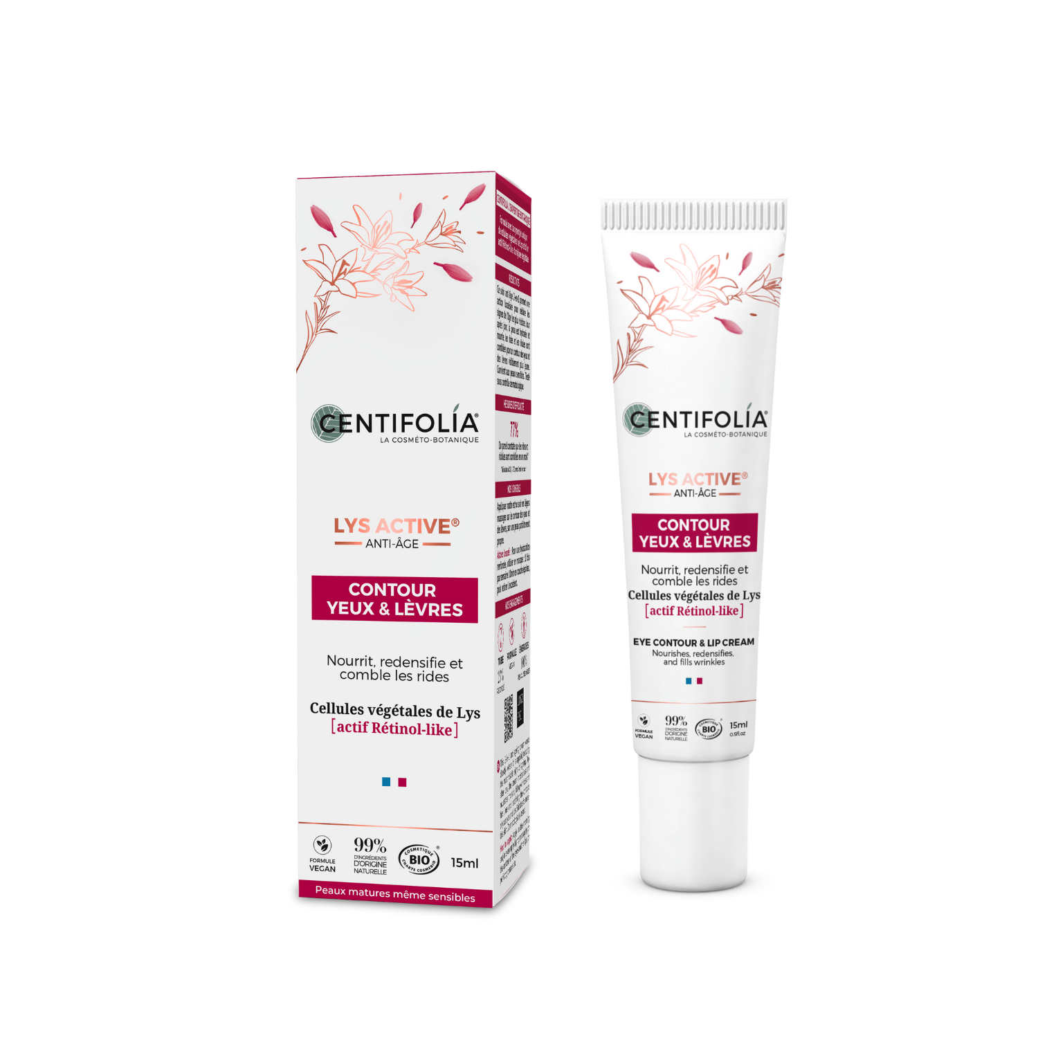 CENTIFOLIA Soins & beauté Contour yeux et lèvres (peau mature et sensible) 15ml