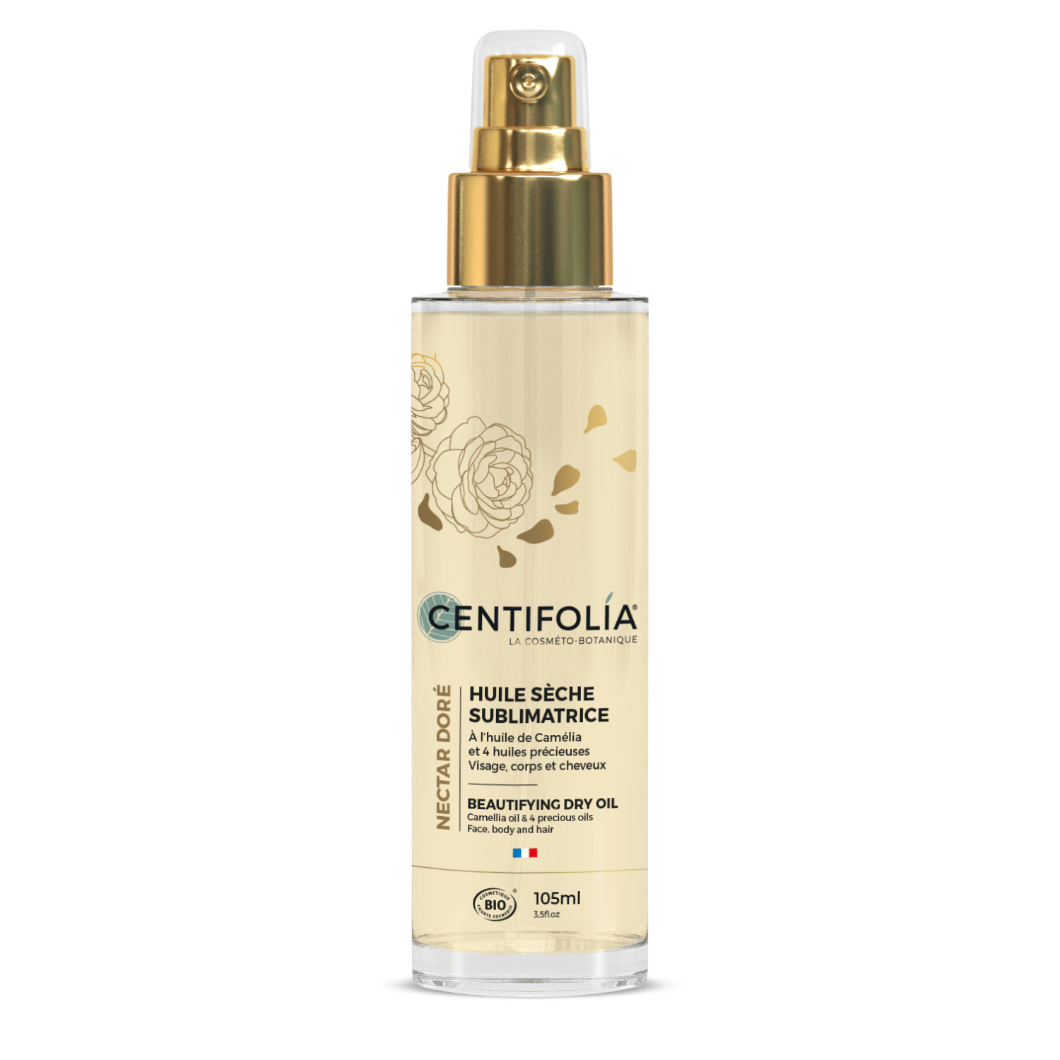 CENTIFOLIA Soins & beauté Huile sèche sublimatrice nectar doré 100ml