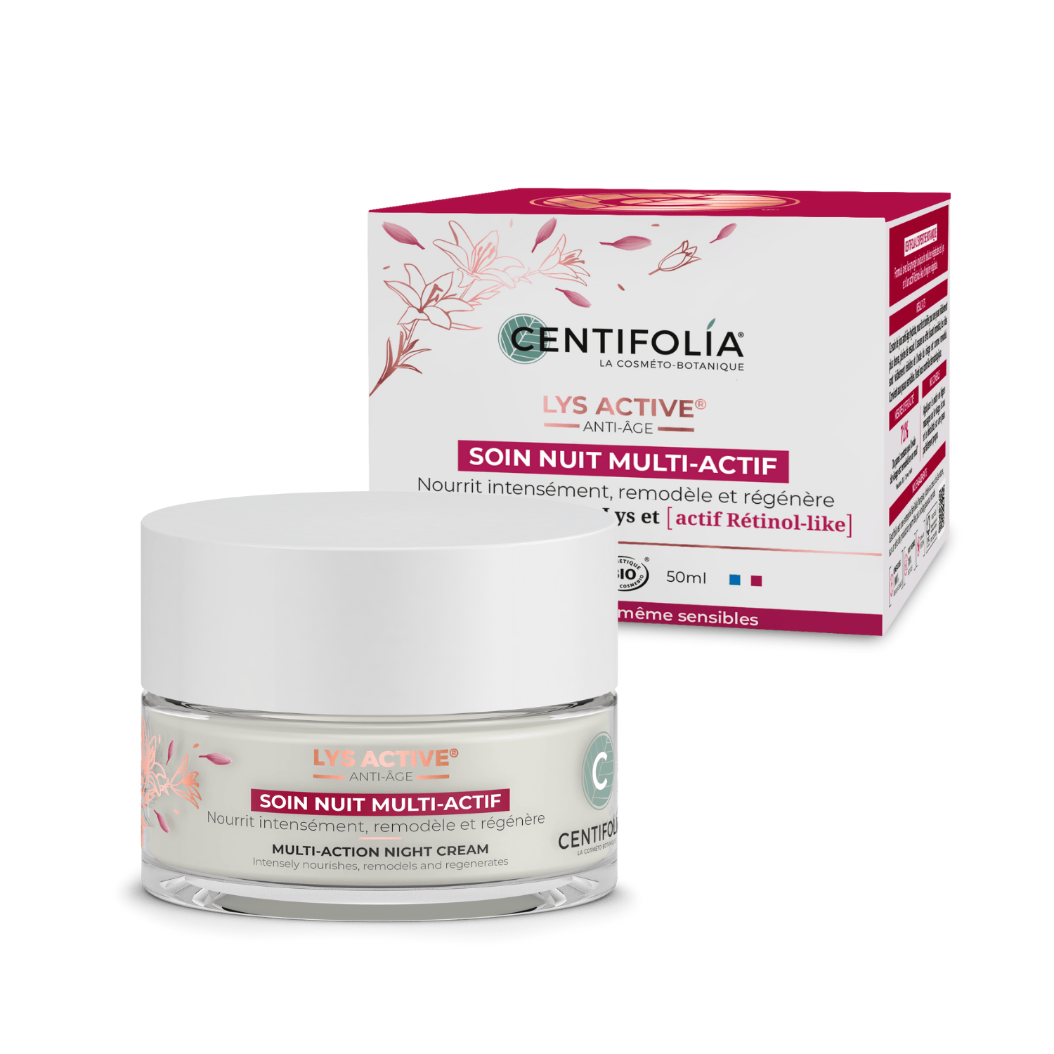 CENTIFOLIA Soins & beauté Soin nuit multi-actif (peau mature et sensible) 50ml