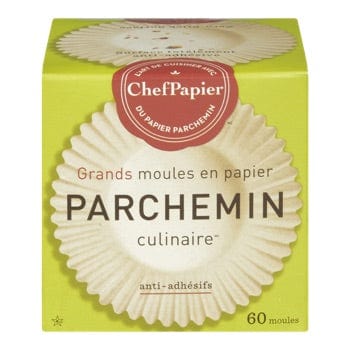 CHEF PAPIER Épicerie Grands moules en papier parchemin culinaire anti-adhésifs 60un