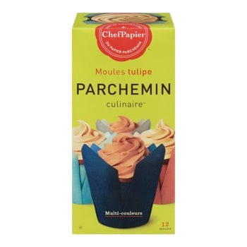 CHEF PAPIER Épicerie Moules tulipe parchemin multi-couleurs 12 un