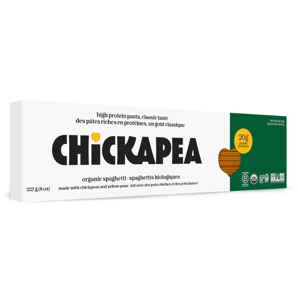 CHICKAPEA Épicerie Spaghetti pois chiches et pois jaunes bio 227g