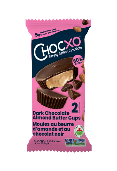CHOCXO Épicerie Moules au beurre d'amande et au chocolat noir 60% bio 2un
