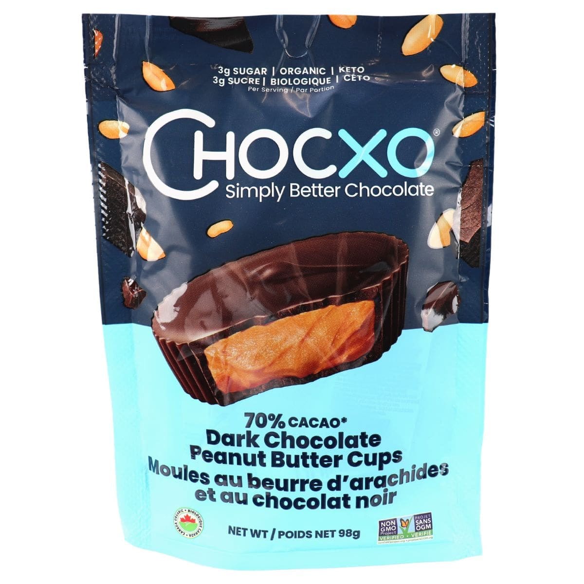 CHOCXO Épicerie Moules au beurre d'arachides et au chocolat noir 70% bio 7un
