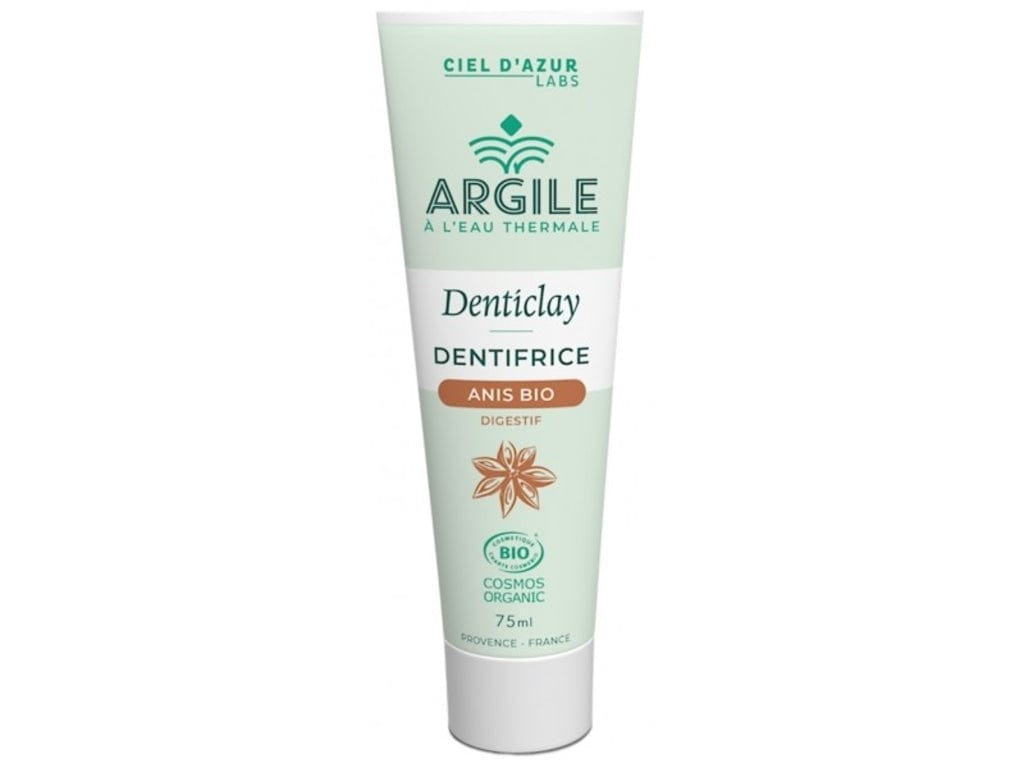 CIEL D'AZUR Soins & beauté Dentifrice à l'argile à l'anis bio (digestif)  75ml