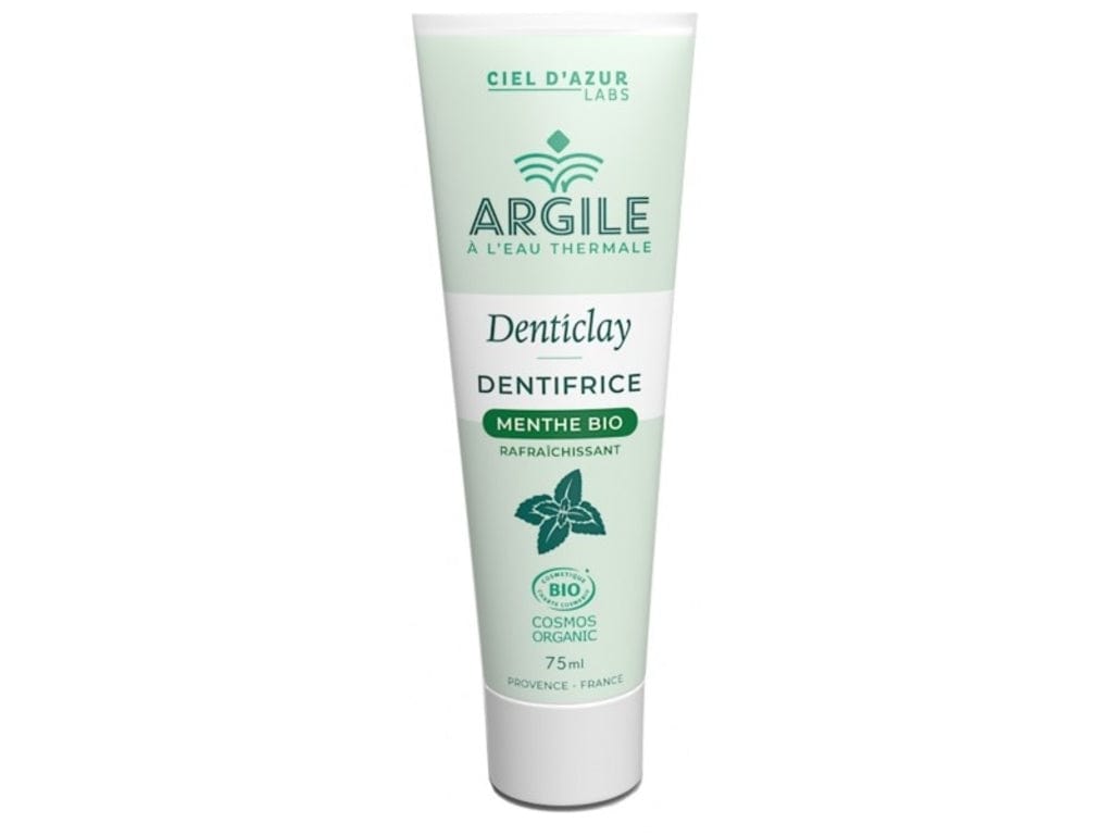 CIEL D'AZUR Soins & beauté Dentifrice à l'argile à la menthe bio (rafraîchissant)  75ml