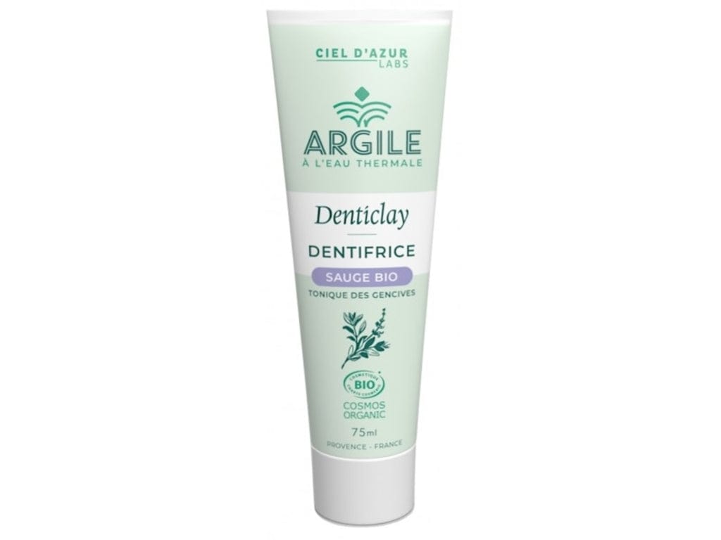 CIEL D'AZUR Soins & beauté Dentifrice à l'argile à la sauge bio (tonique des gencives)  75ml