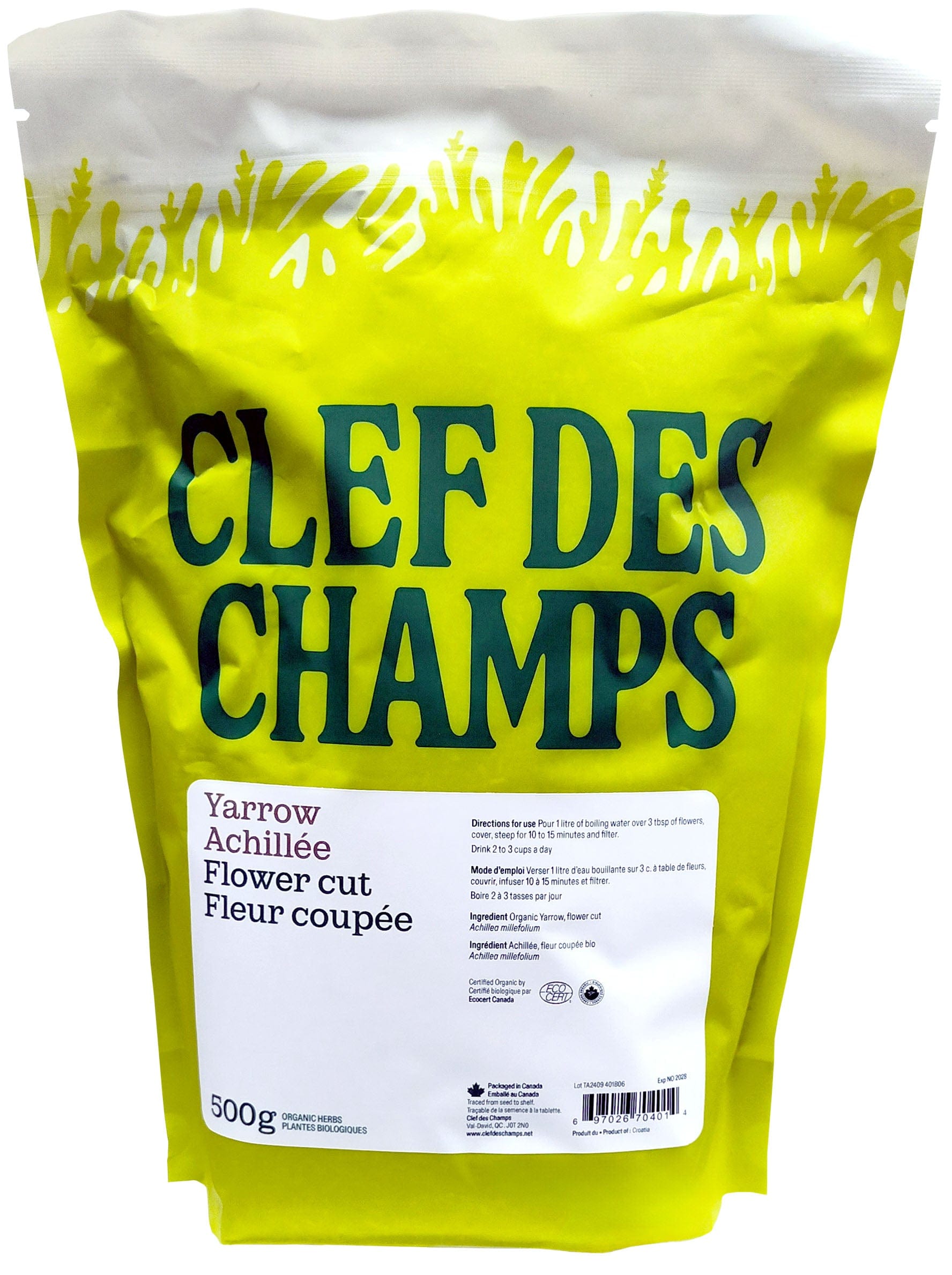 CLEF DES CHAMPS Suppléments Achillée millefeuille (fleur) 500g
