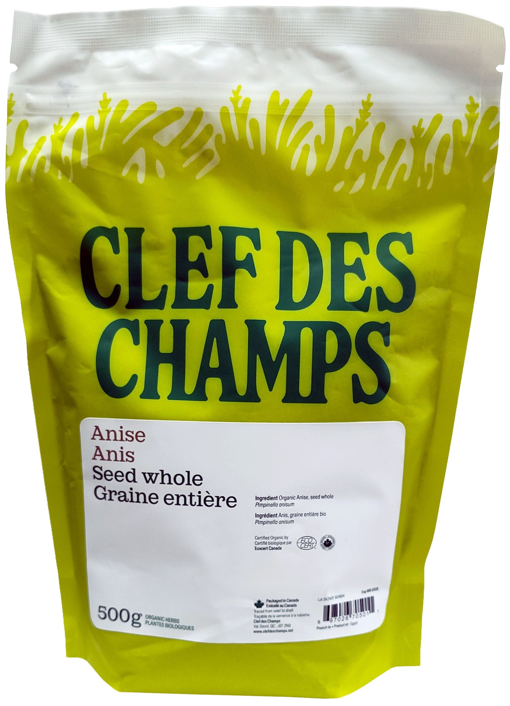CLEF DES CHAMPS Suppléments Anis (graine) 500g