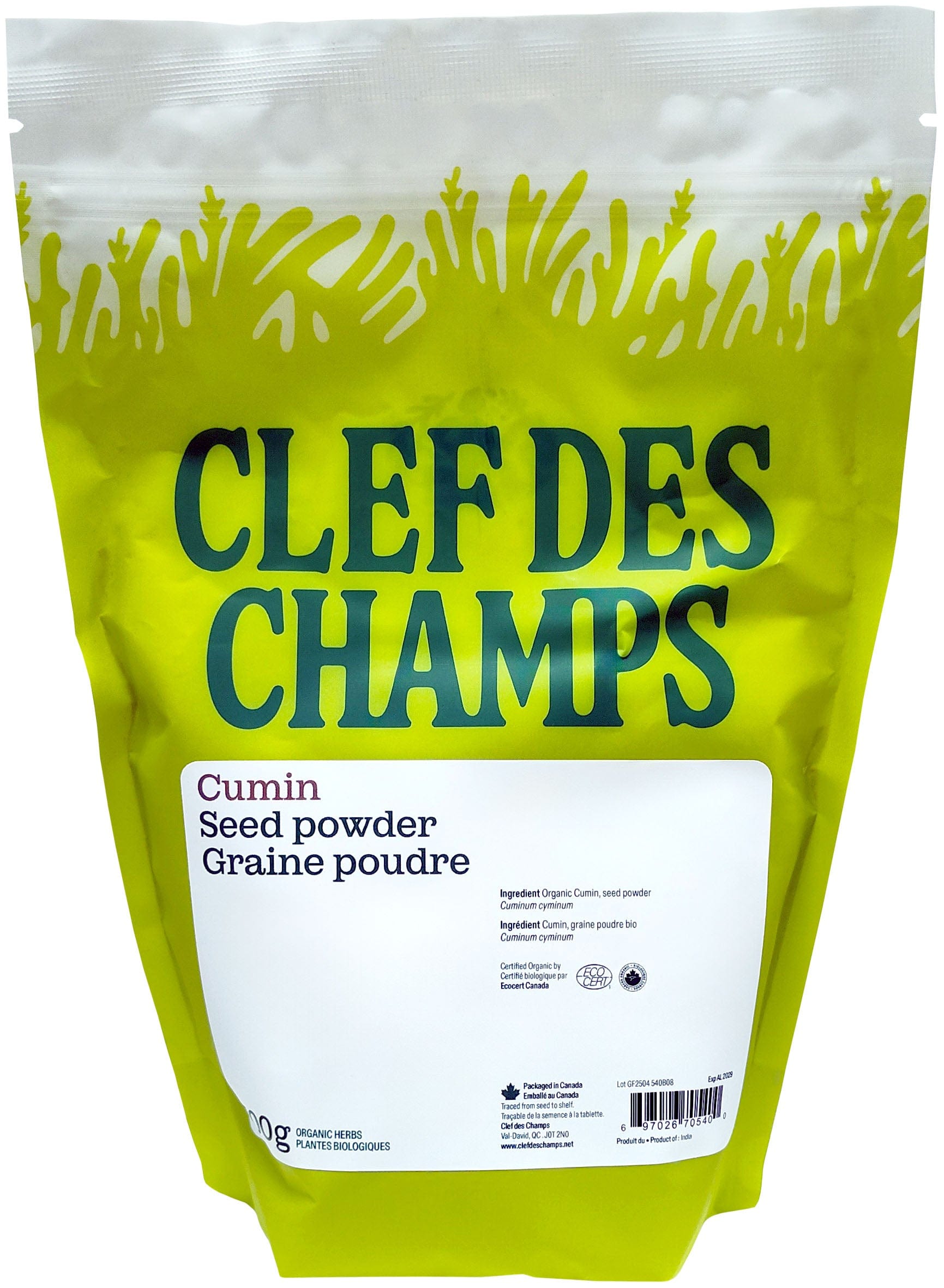 CLEF DES CHAMPS Suppléments Cumin (poudre) 500g