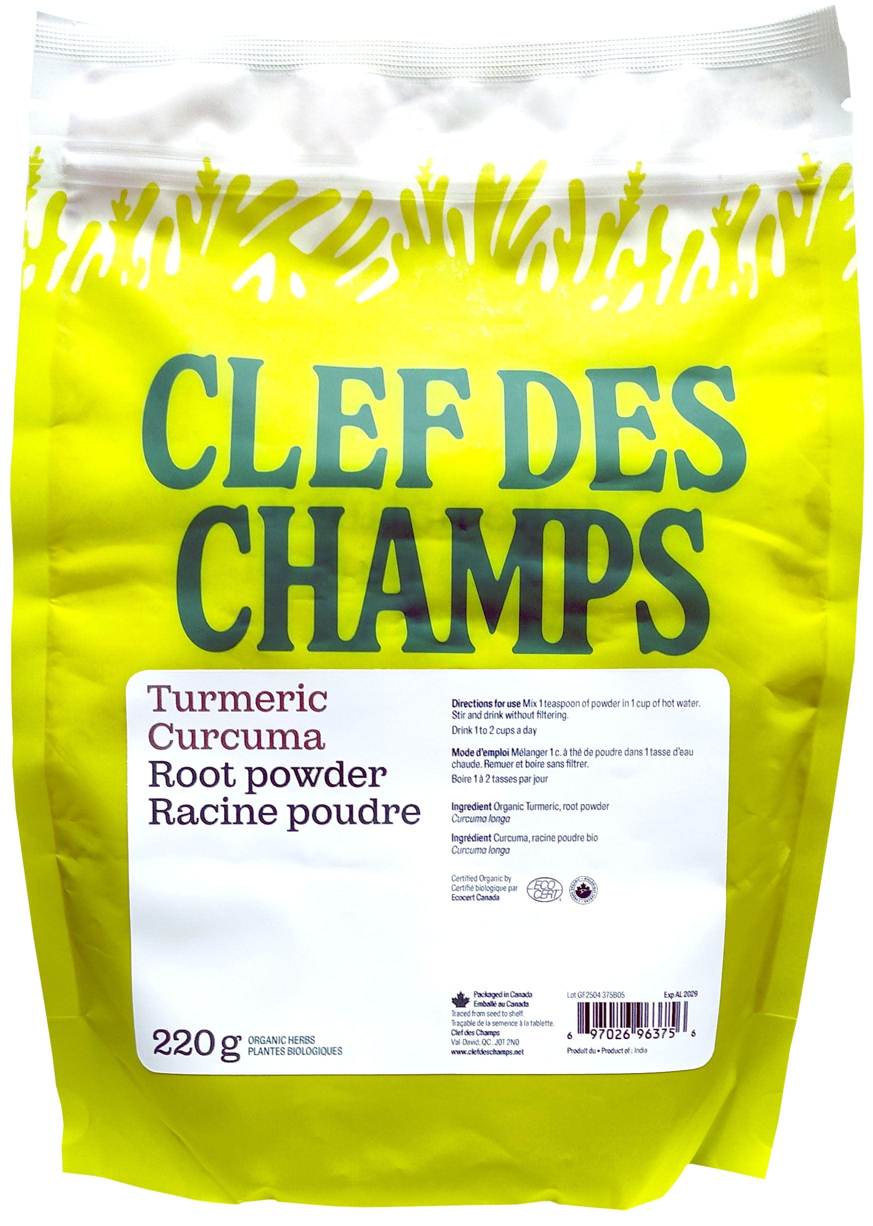 CLEF DES CHAMPS Suppléments Curcuma 220g