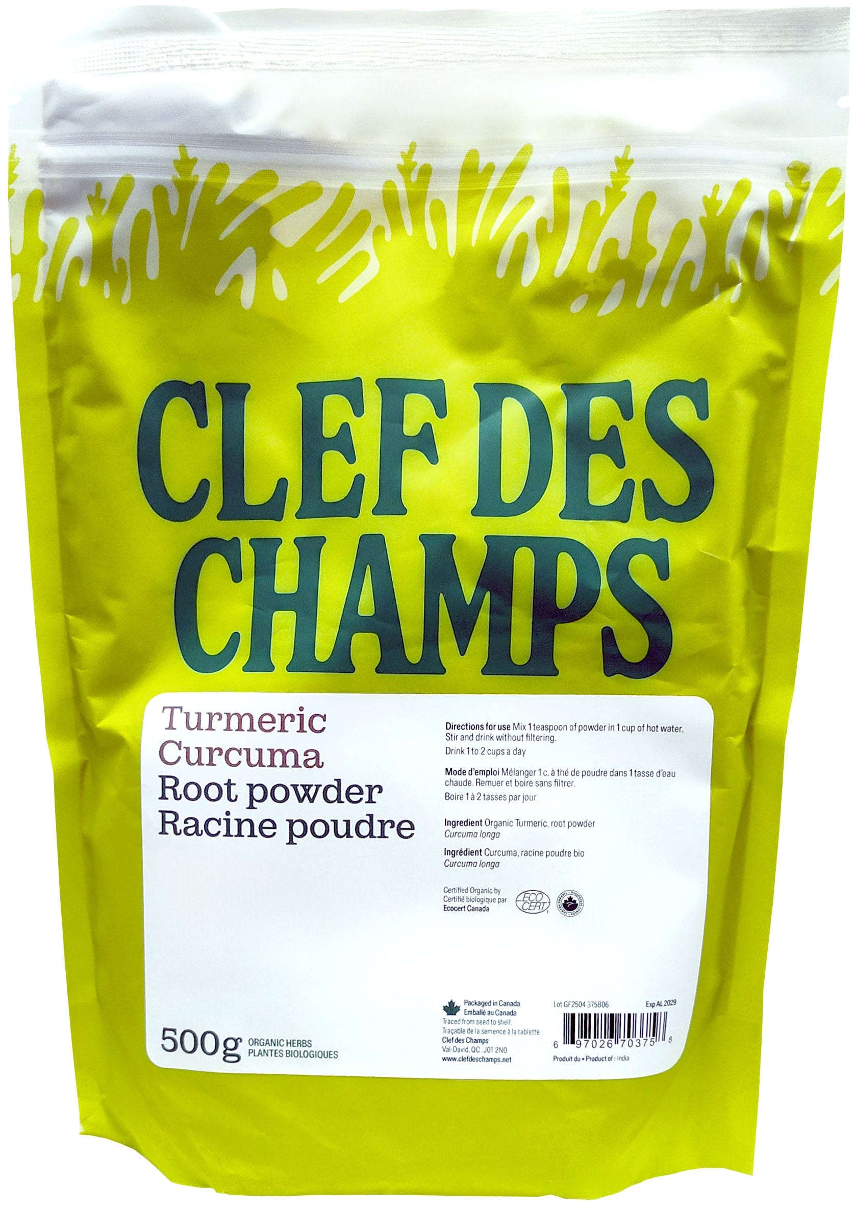 CLEF DES CHAMPS Suppléments Curcuma (poudre) 500g