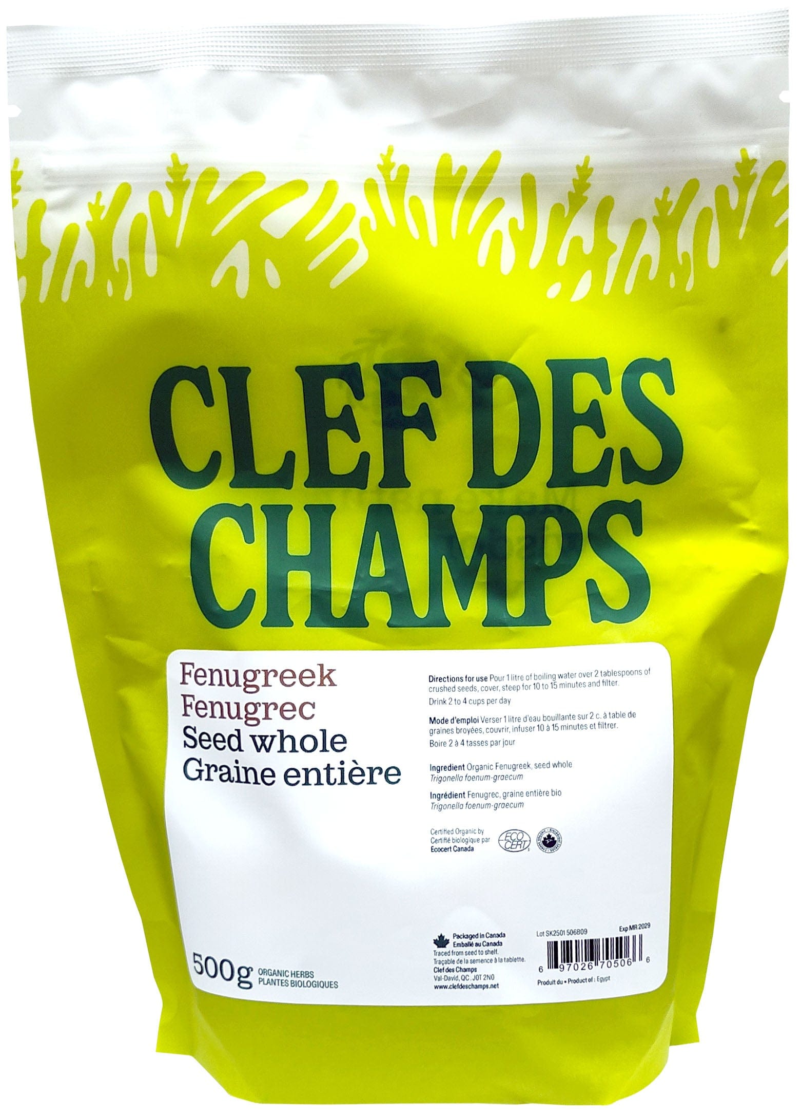 CLEF DES CHAMPS Suppléments Fenugrec (graines) 500g