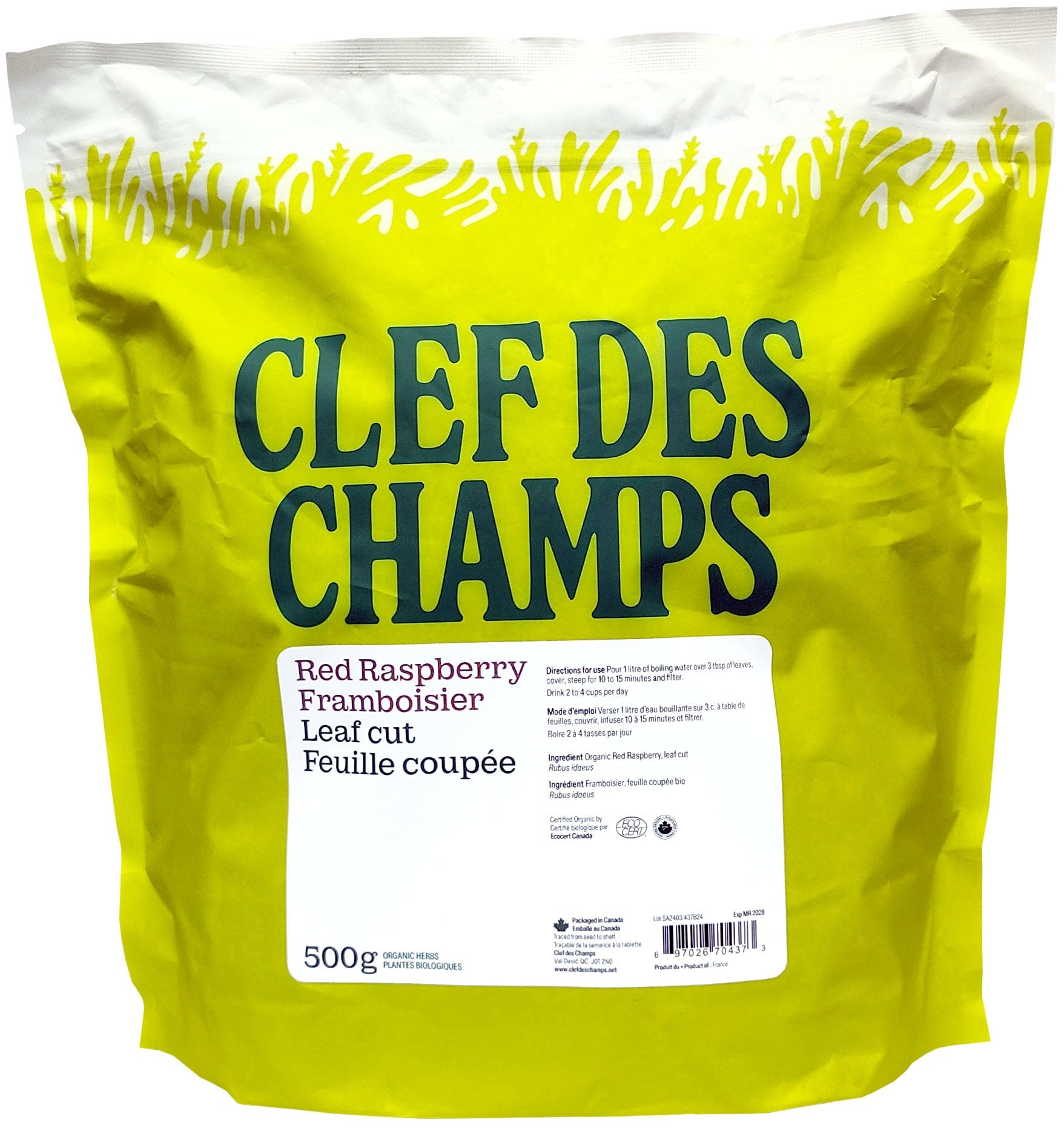 CLEF DES CHAMPS Suppléments Framboisier (feuille) 500g