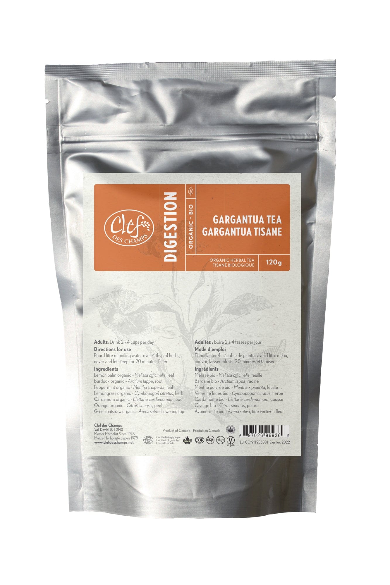 CLEF DES CHAMPS Suppléments Gargantua 120g