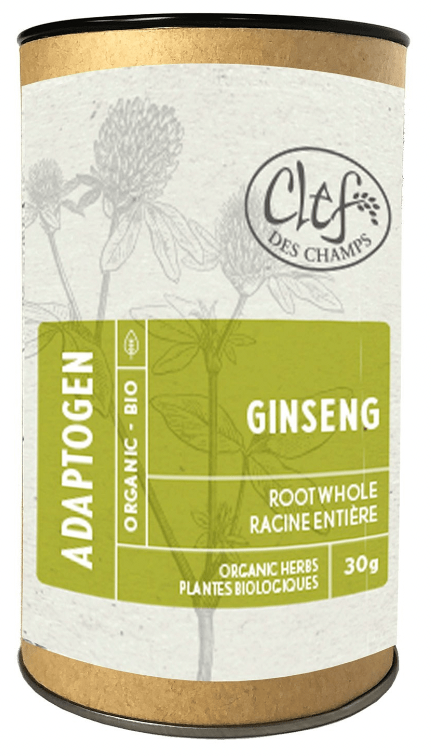 CLEF DES CHAMPS Suppléments Ginseng (racine entière)  30g
DATE DE PÉREMPTION : 30 NOVEMBRE 2025
