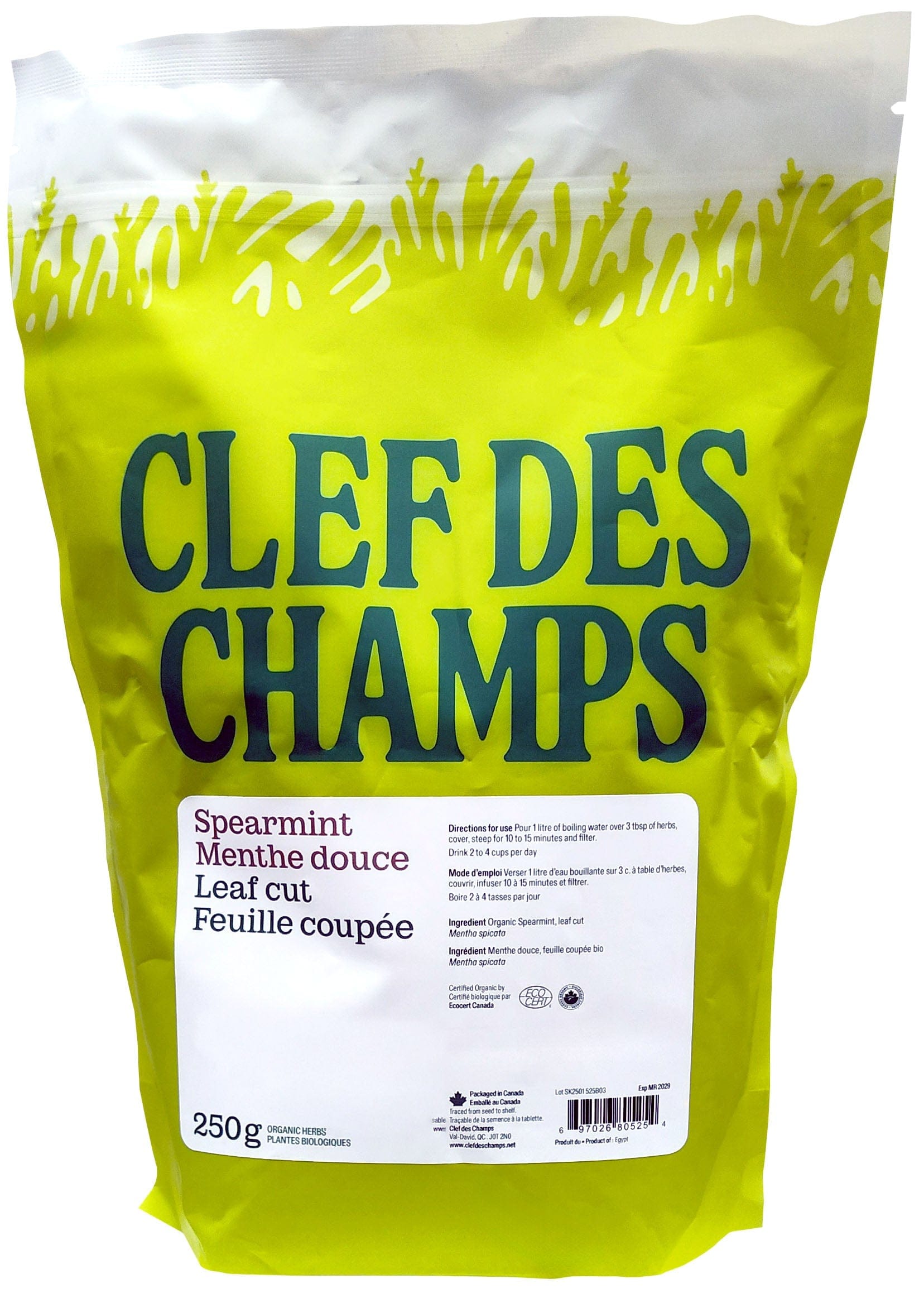CLEF DES CHAMPS Suppléments Menthe douce (feuille) 250g