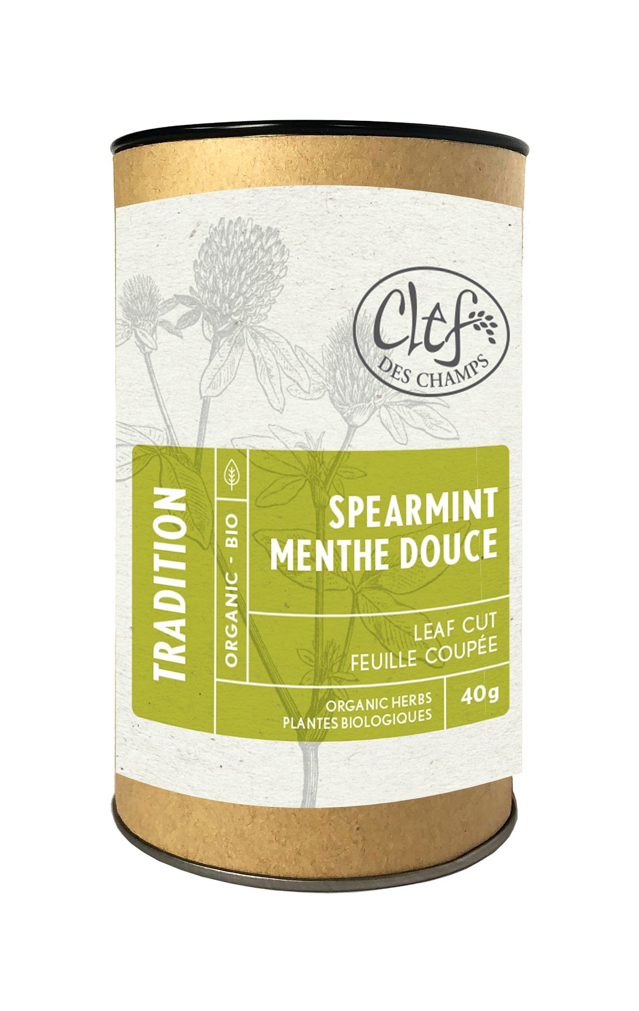 CLEF DES CHAMPS Suppléments Menthe douce (feuille)  40gr