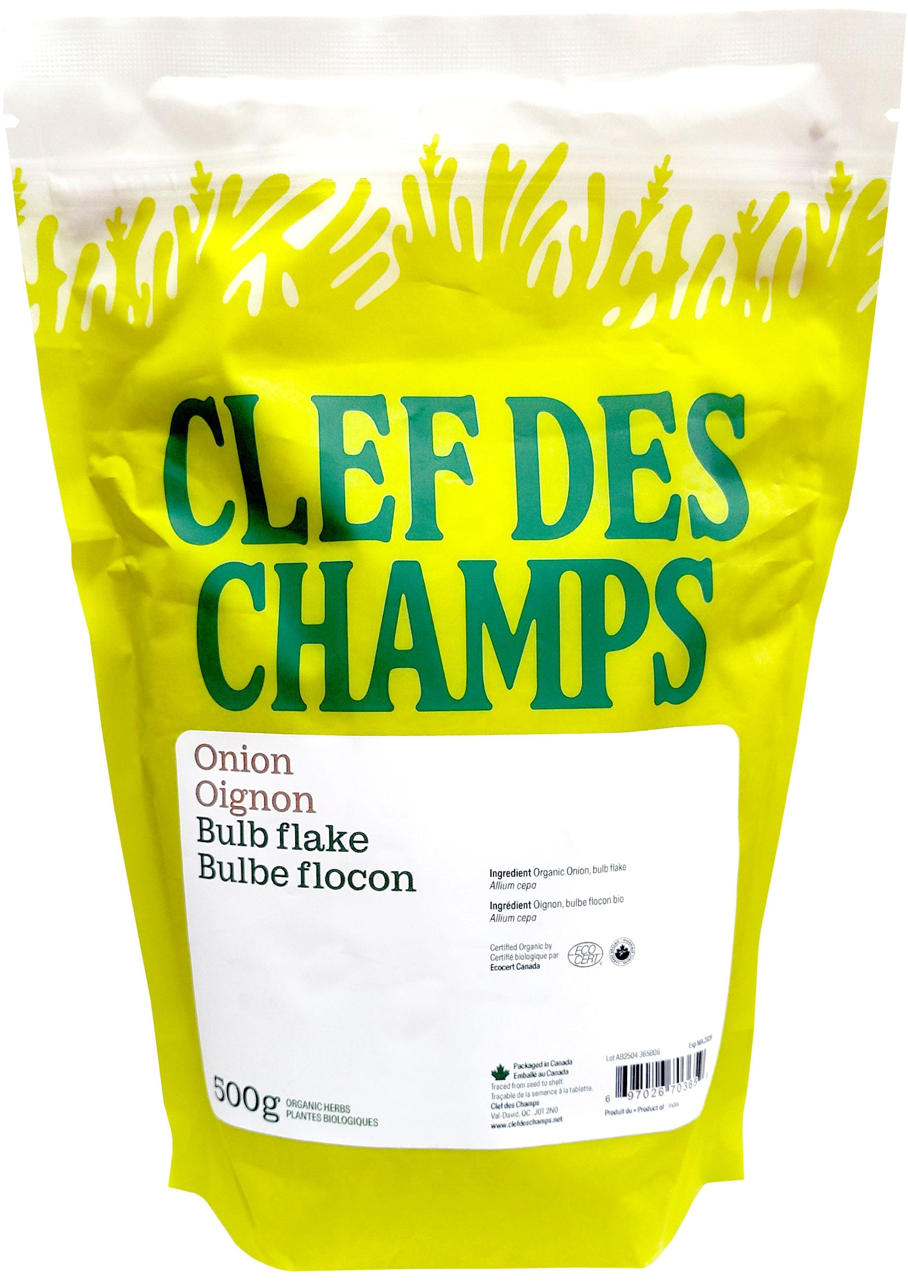 CLEF DES CHAMPS Suppléments Oignons (flocons) 500g