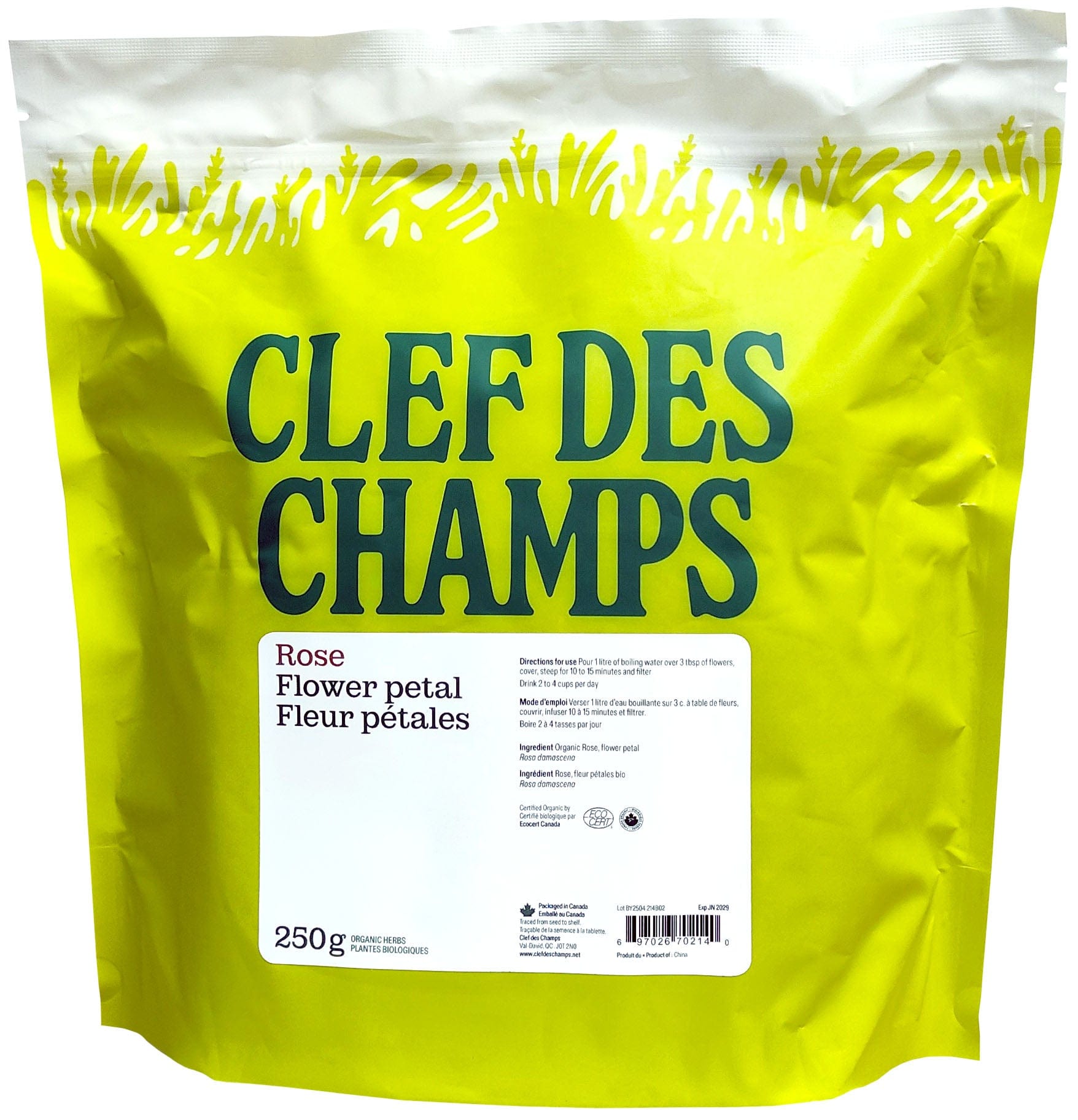 CLEF DES CHAMPS Suppléments Pétales de roses 250g