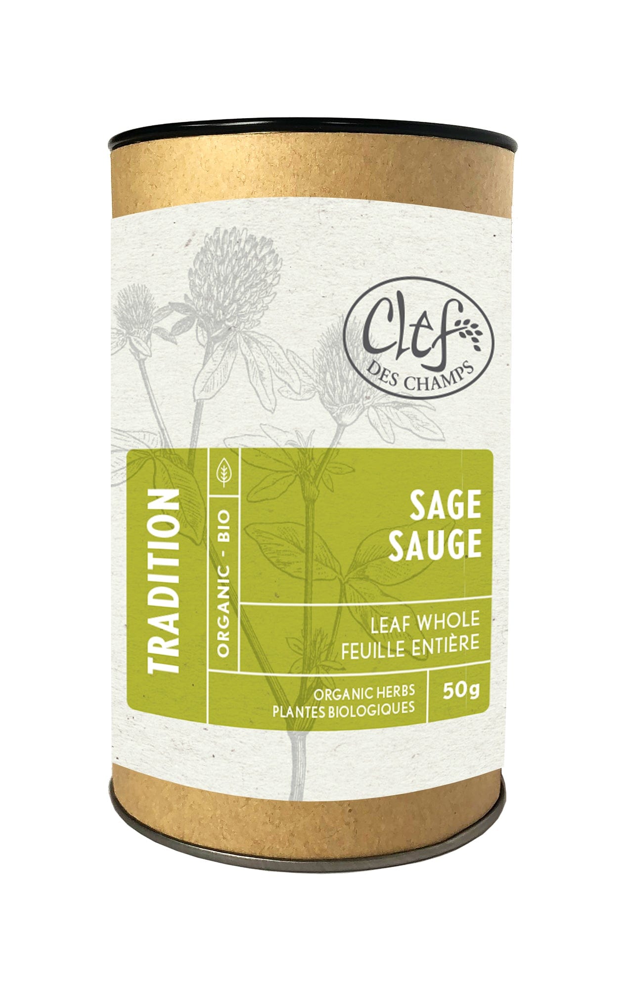 CLEF DES CHAMPS Suppléments Sauge  (feuille) 50gr