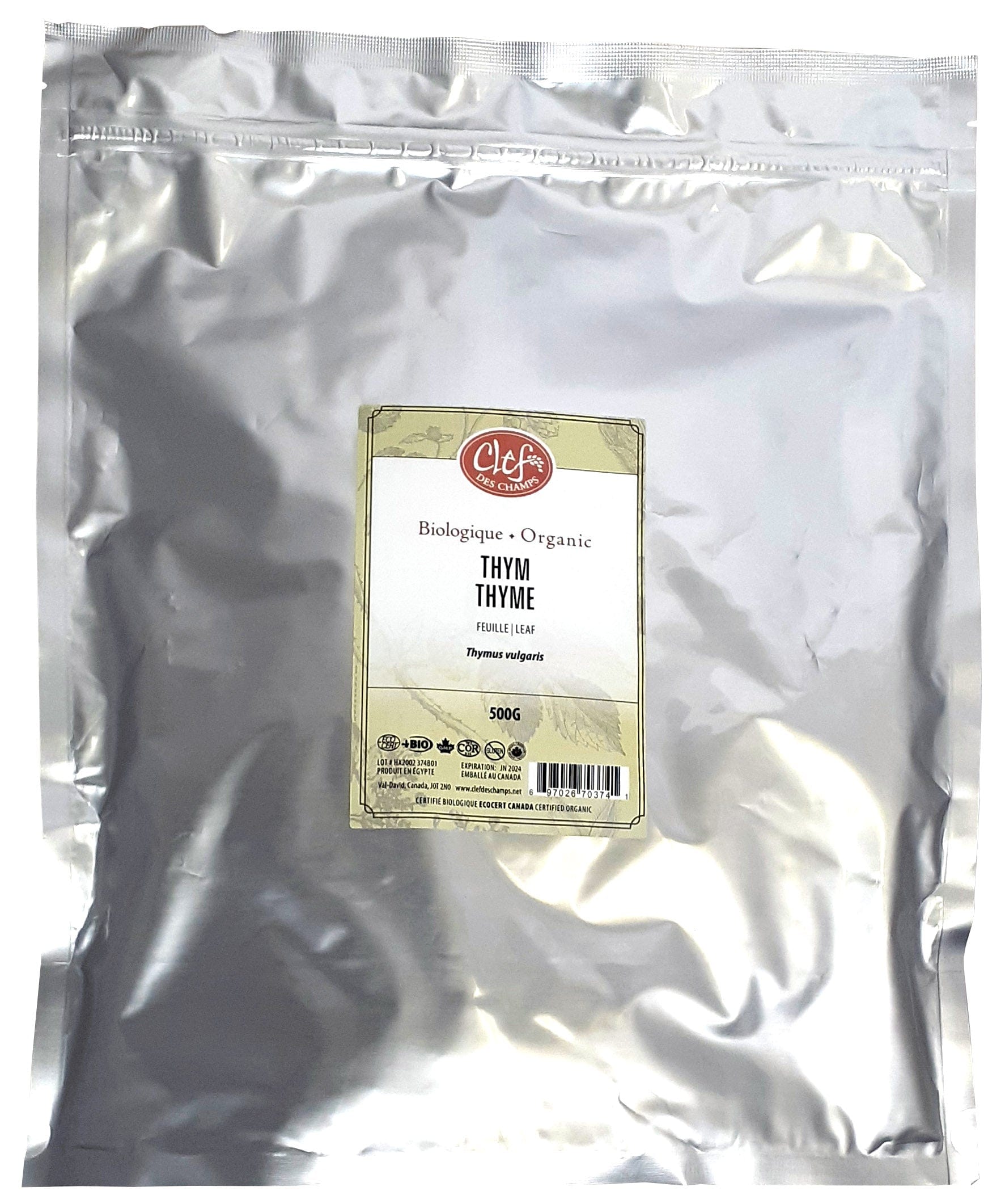 CLEF DES CHAMPS Suppléments Thym (feuille) 500g