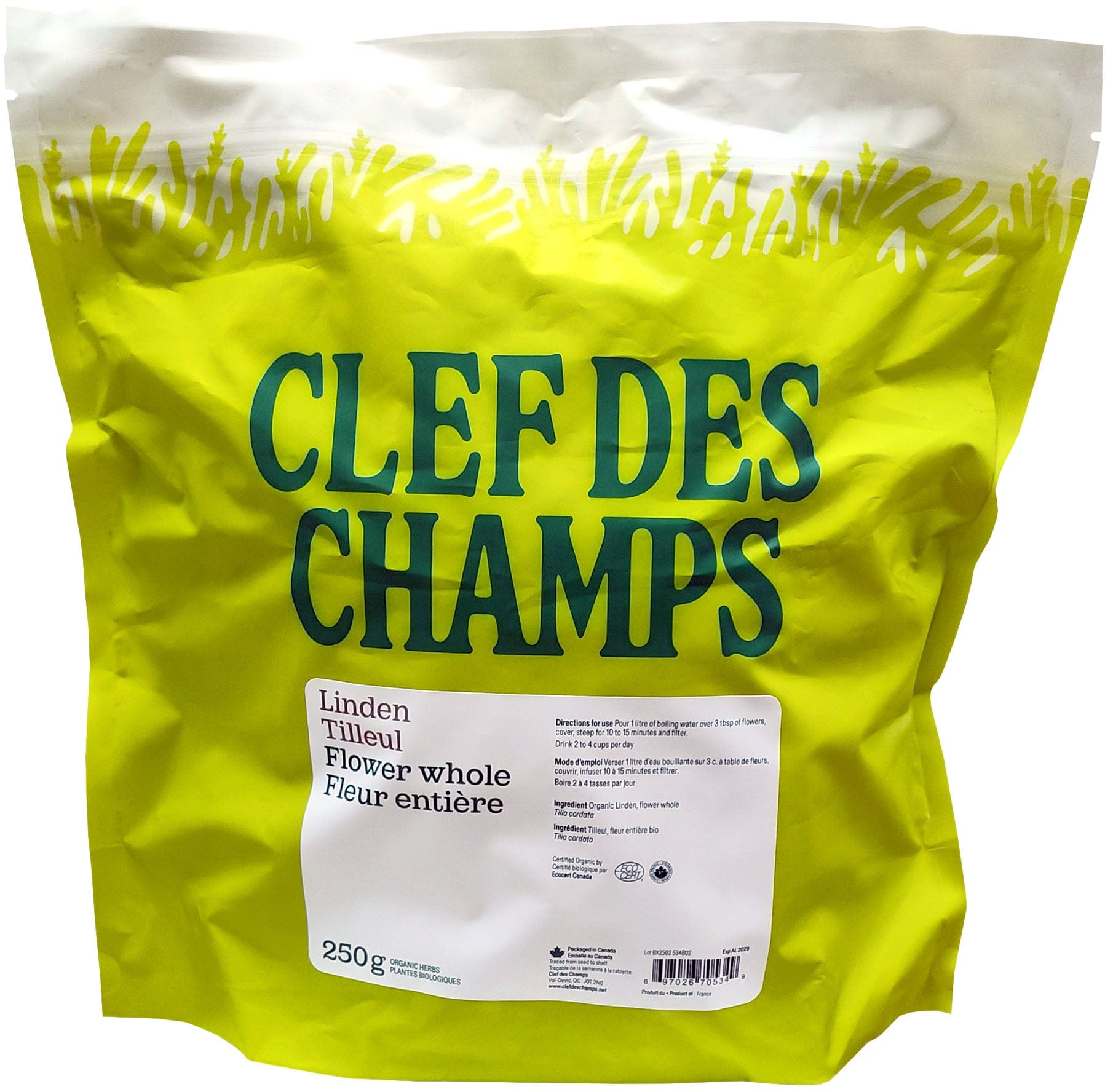 CLEF DES CHAMPS Suppléments Tilleul (fleur / bractée) 250g