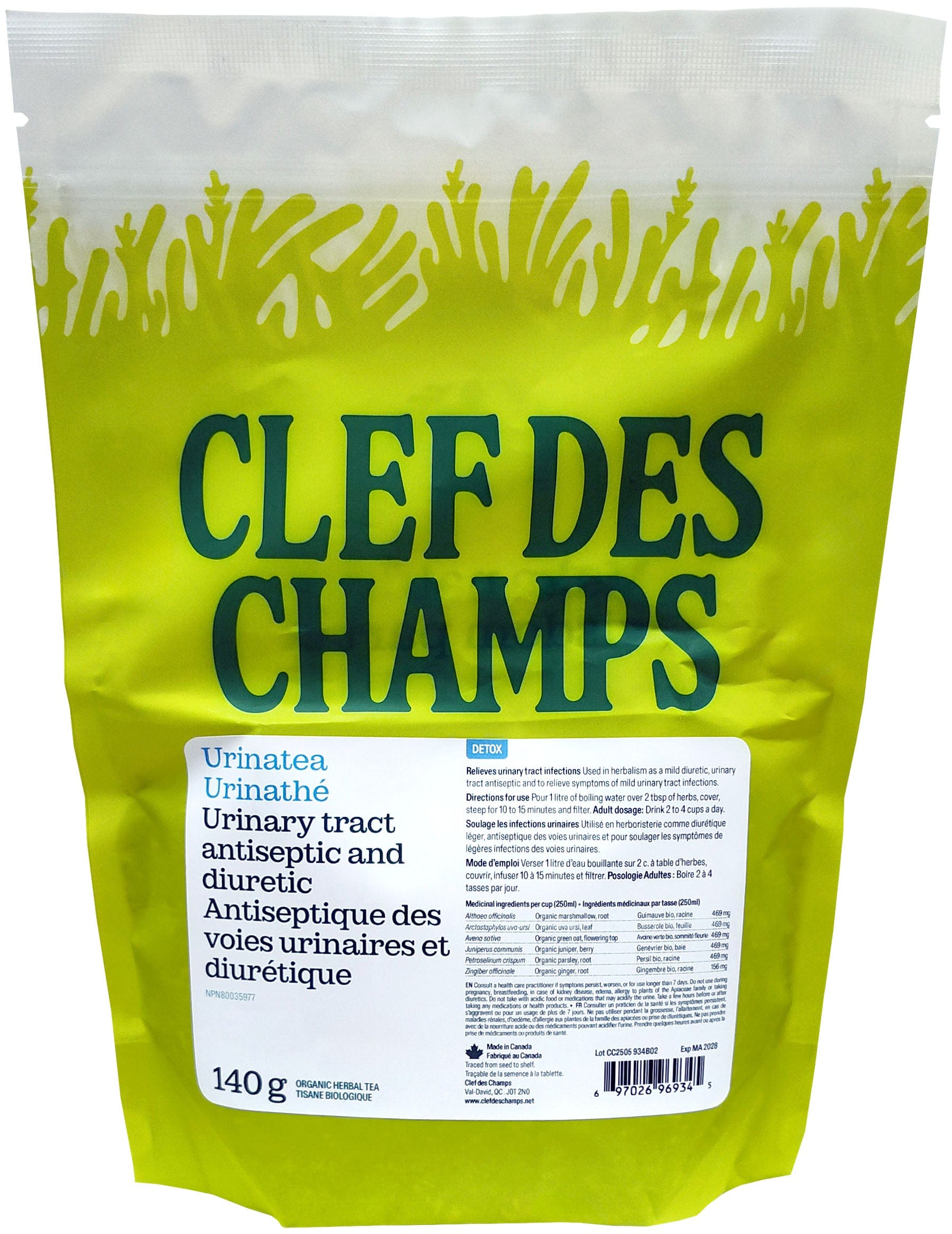 CLEF DES CHAMPS Suppléments Urinathé (detox infection urinaire) 140g
