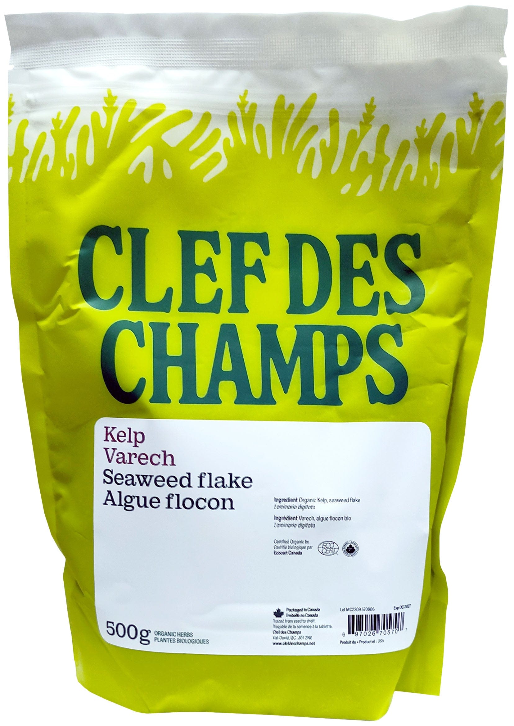 CLEF DES CHAMPS Suppléments Varech algue (flocons) 500g