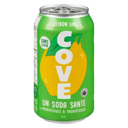 COVE Épicerie Soda sans sucre bio citron et lime 355ml