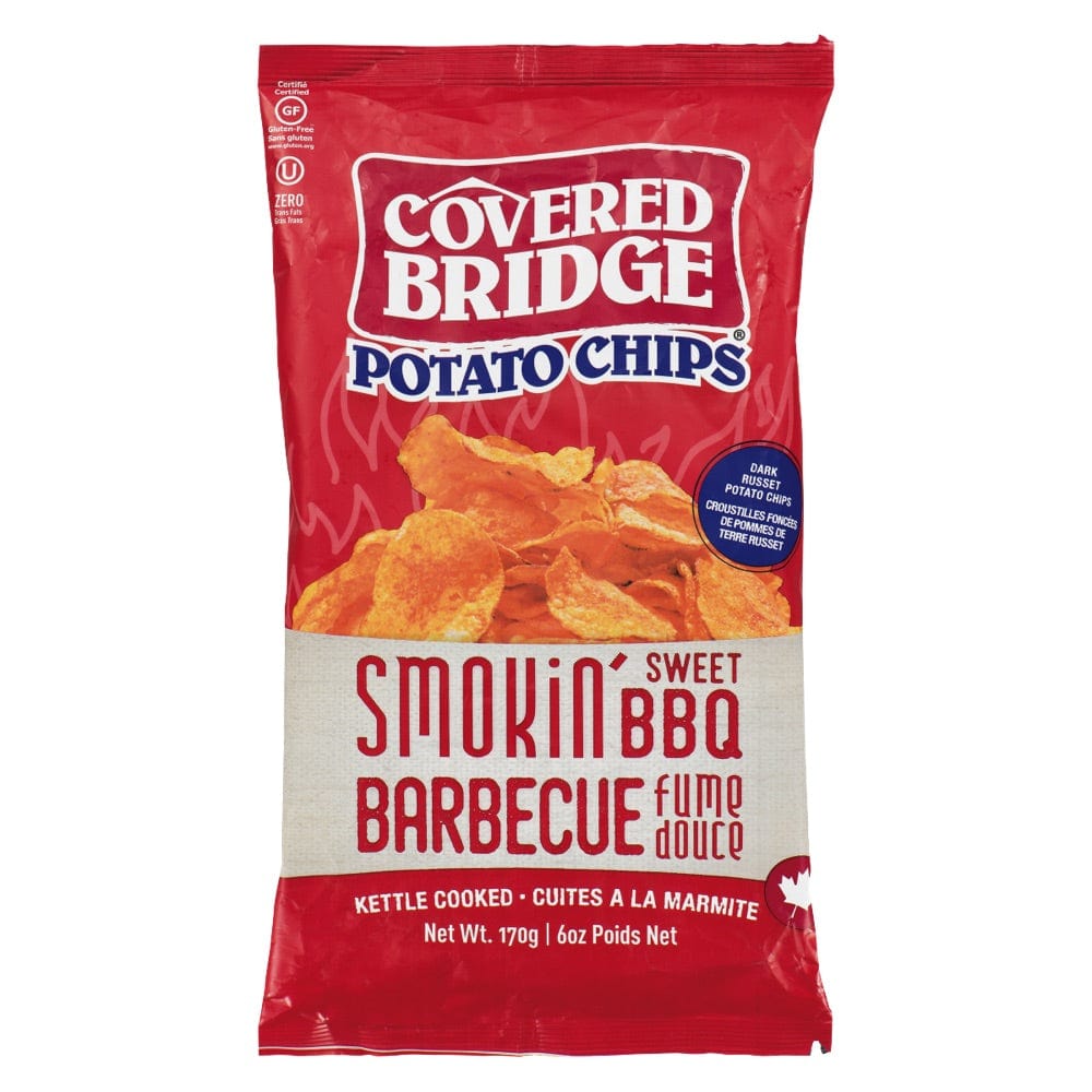 COVERED BRIDGE Épicerie Croustilles barbecue fumée douce 170g