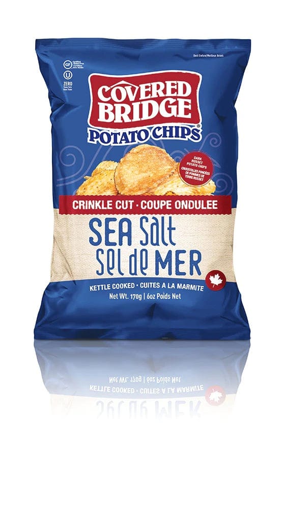 COVERED BRIDGE Épicerie Croustilles ondulées sel mer 170g
