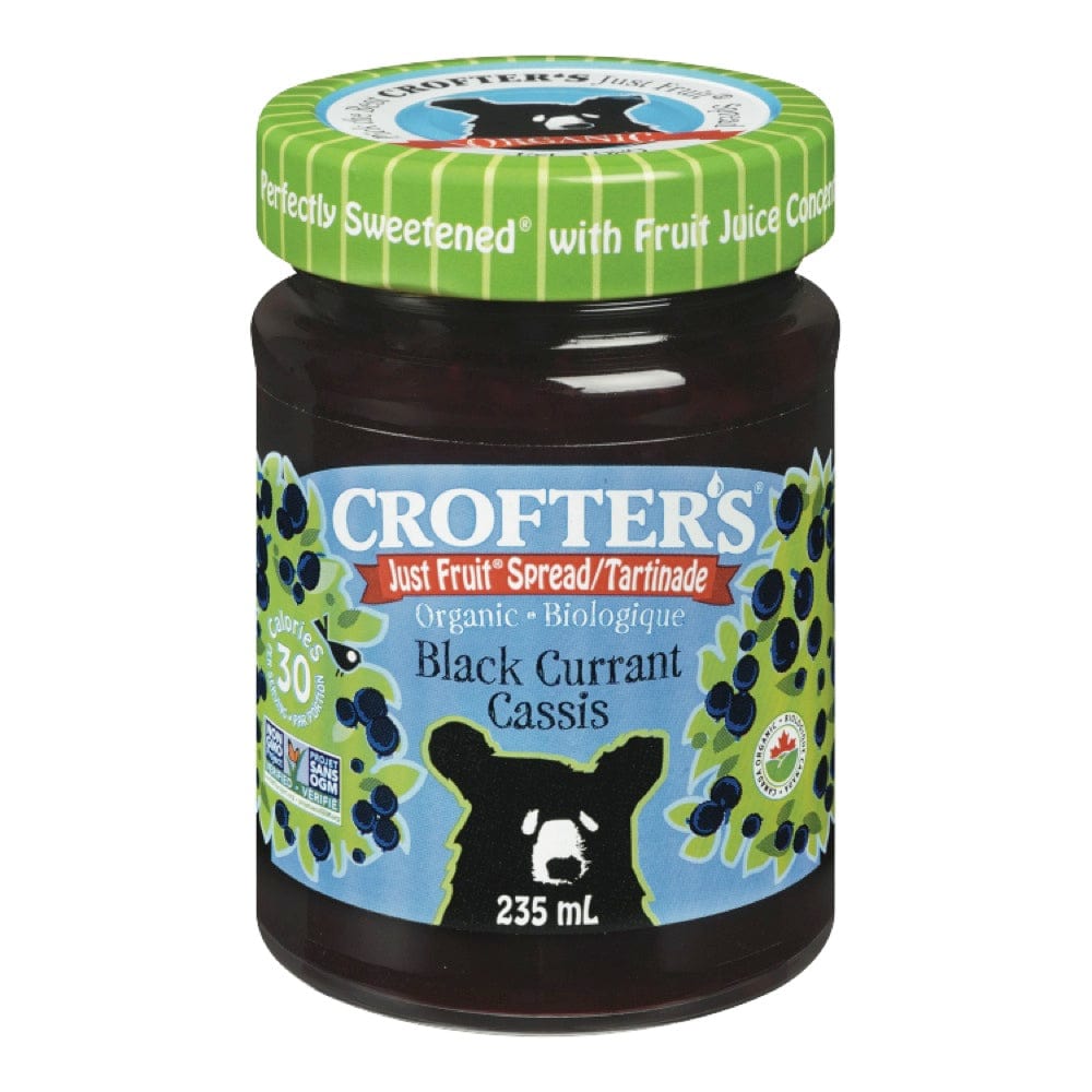 CROFTER'S Épicerie Confiture cassis biologique 235ml