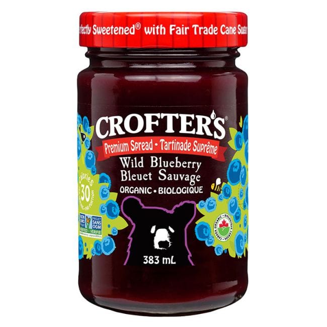 CROFTER'S Épicerie Confiture suprême bleuets sauvages bio 383ml