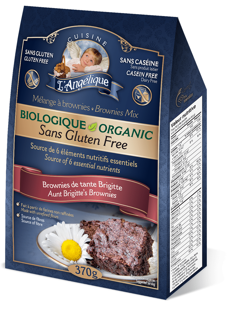 CUISINE L'ANGÉLIQUE Recettes Mélange à brownies de tante Brigitte biologique 370g