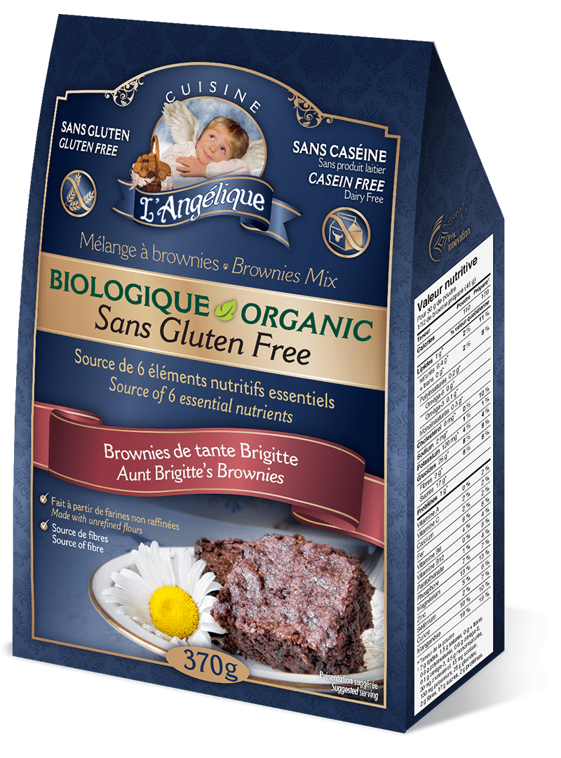 CUISINE L'ANGÉLIQUE Recettes Mélange à brownies de tante Brigitte biologique 370g
DATE DE PÉREMPTION : 27 NOVEMBRE 2025