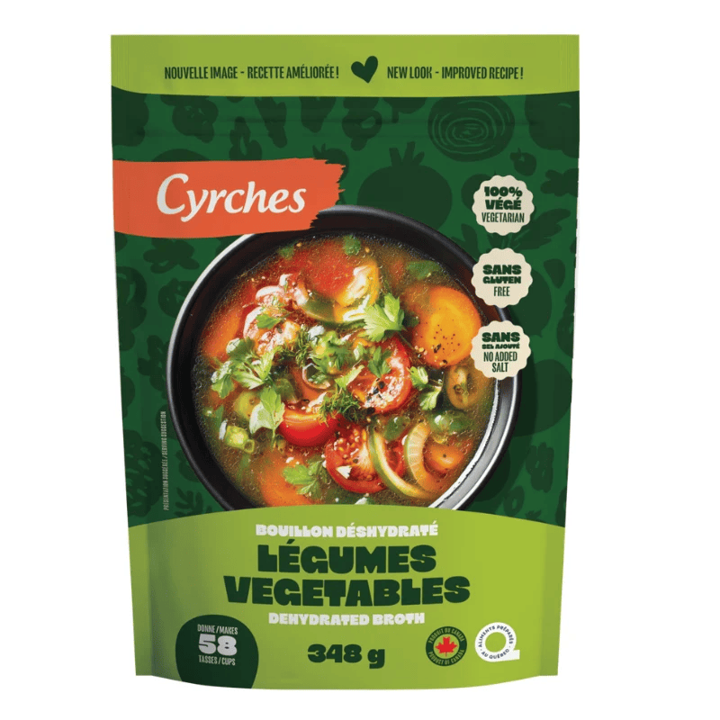 CYRCHES Épicerie Bouillon végé (sans sel ni gras) saveur de Légumes 348g