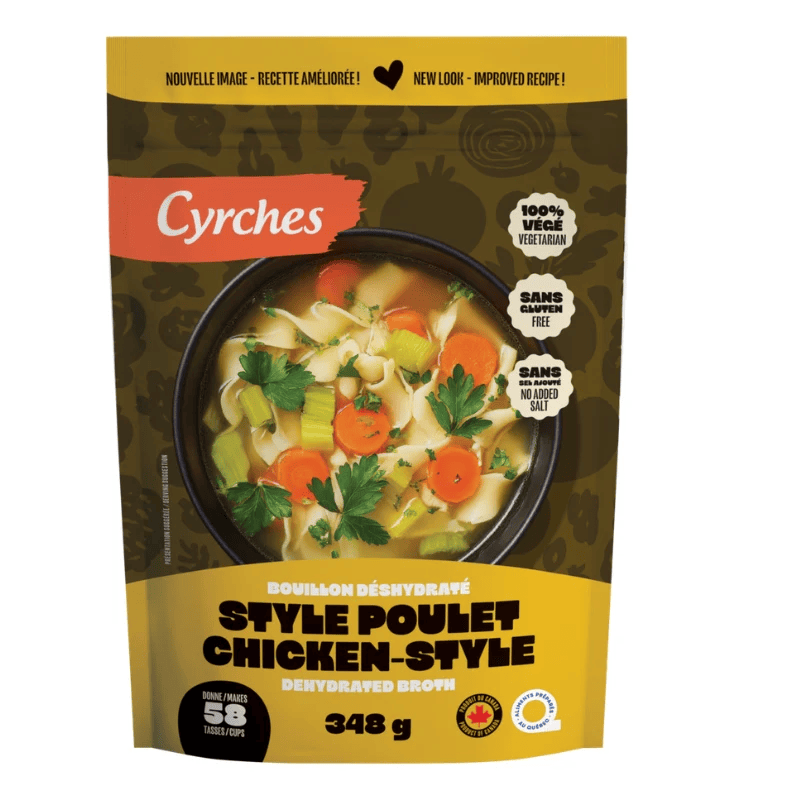 CYRCHES Épicerie Bouillon végé (sans sel ni gras) saveur de Poulet  348g