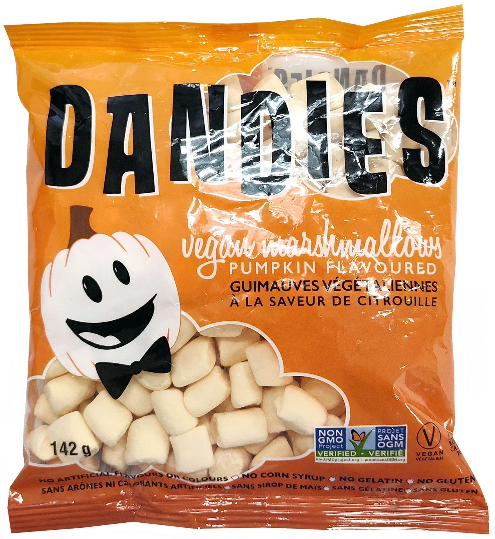 DANDIES Épicerie Guimauves végétaliennes à la citrouille 142g