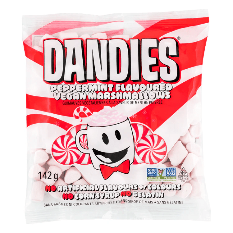 DANDIES Épicerie Guimauves végétaliennes à la menthe poivrée 142g
DATE DE PÉREMPTION : 30 SEPTEMBRE 2026