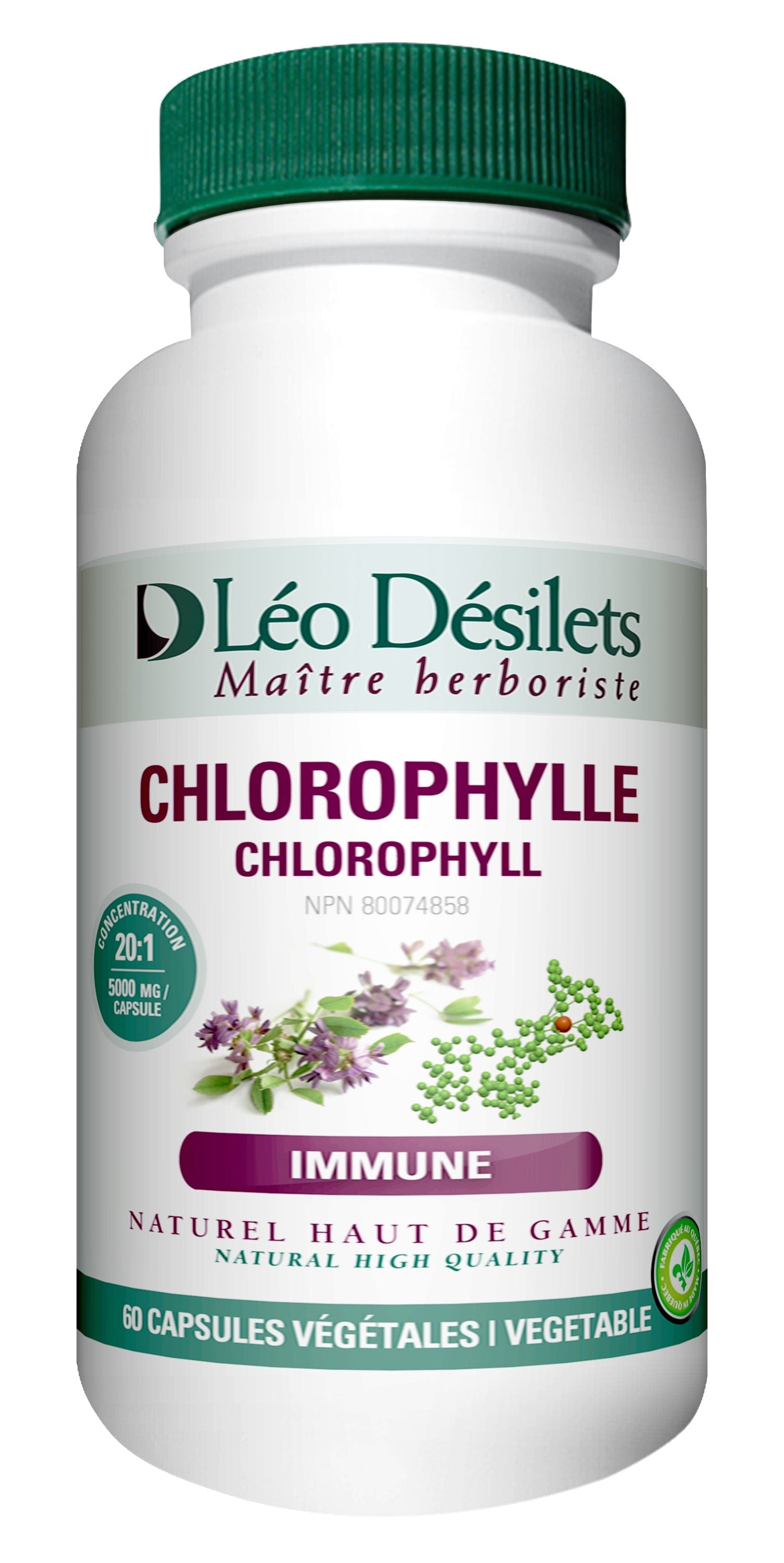 DÉSILETS LÉO Suppléments Chlorophylle 20:1 5000mg 60caps