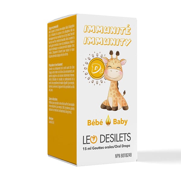DÉSILETS LÉO Suppléments Probiotiques pour bébé immunité (gouttes orales) 15ml