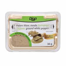 DION Épicerie Poivre blanc moulu bio 38g