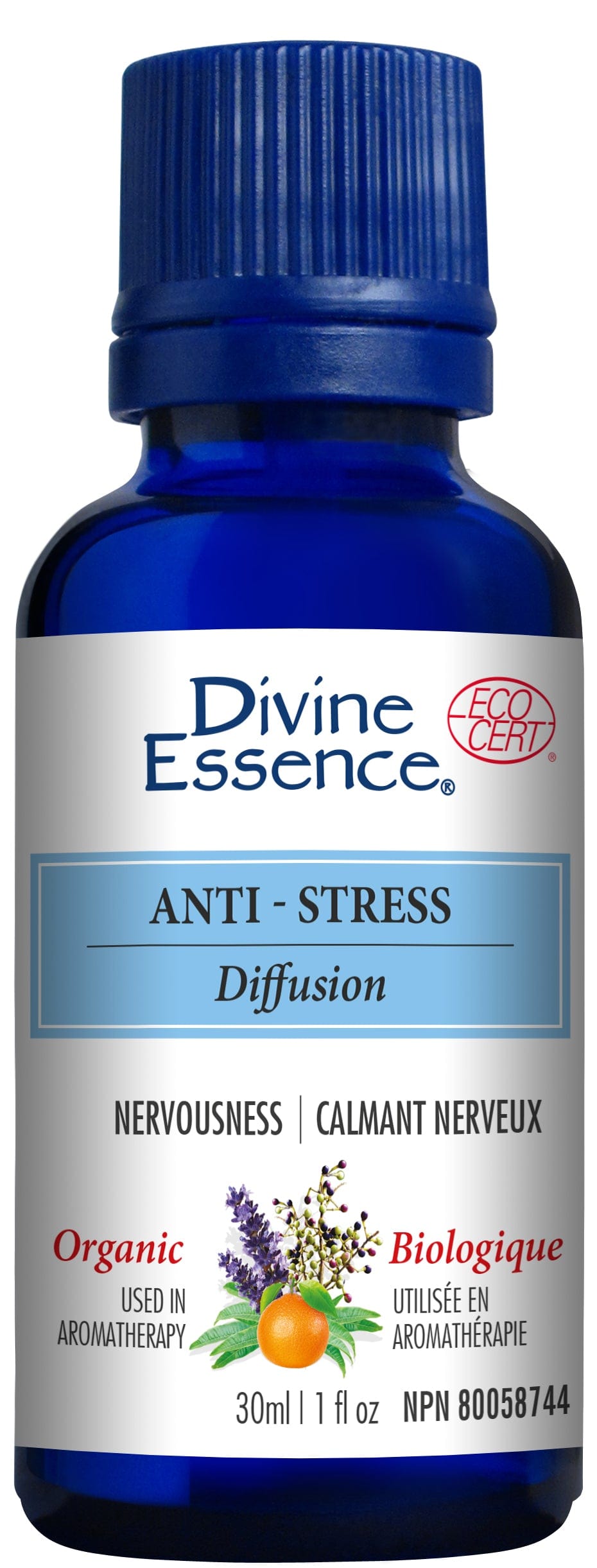 DIVINE ESSENCE Suppléments Complexe d'huiles essentielles anti-stress (calmant nerveux) bio 30ml