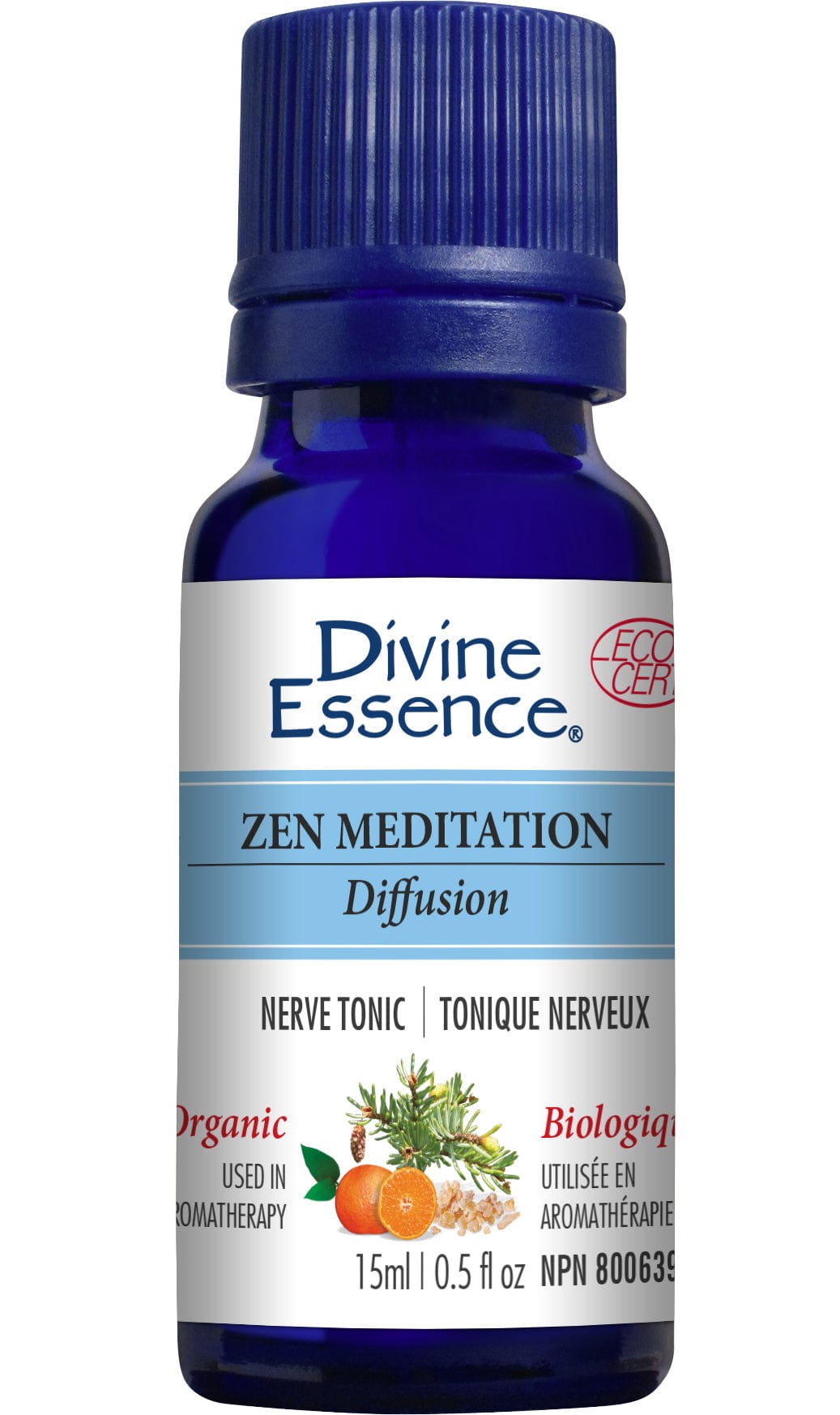 DIVINE ESSENCE Suppléments Complexe d'huiles essentielles Zen (méditation) bio 15ml