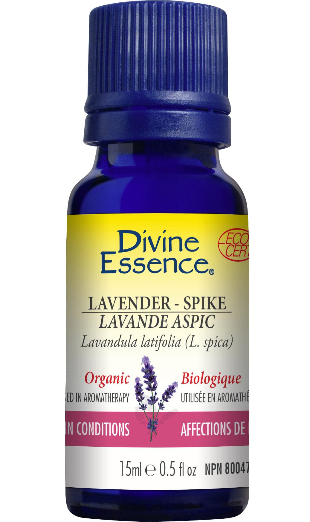DIVINE ESSENCE Suppléments Huile essentielle lavande aspic bio 15ml