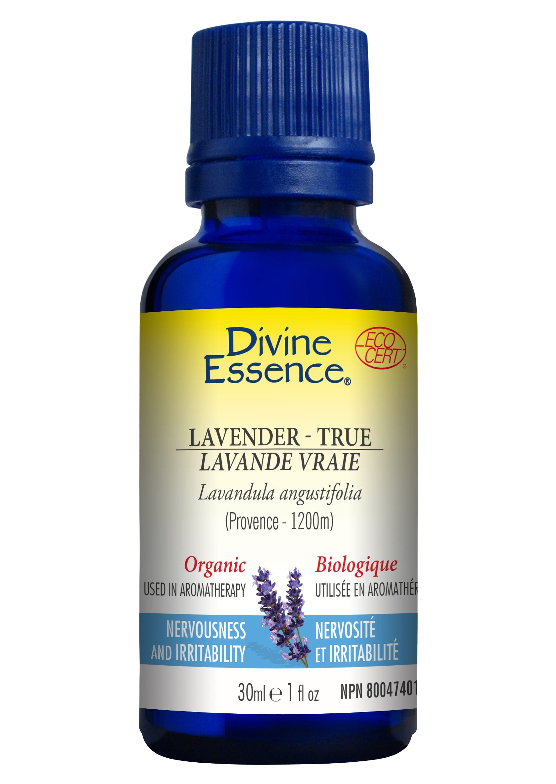 DIVINE ESSENCE Suppléments Huile essentielle lavande vraie Provence bio 30ml